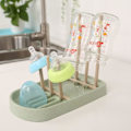Miniatyrbilde 3 av 4: Babyflaskedryer, Babyflaskedryer, Treflaskedryer, Babyflasketørkerholder, Flaskedryer med drypplate, Avtakbar, for flasker, Smokk