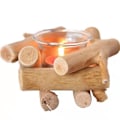 Miniatyrbilde 2 av 3: 1 stk drivved lysestaker med glasskopp, rustikk stil telysholder hjemmedekorasjon, fest, bar, bryllup