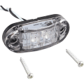 Miniatyrbilde 5 av 5: 4 stk hvite 12V/24V ovale LED-sidemarkeringslys foran baklyslamper Univ