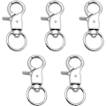 Miniatyrbilde 1 av 5: 5 stk Nøkkelring Karabiner, Multifunksjonell Svingbar Karabiner, Sinklegering Mini Svingbare Karabiner Hundekjede Nøkkelring Krok, for Nøkkelringer, Hundebånd