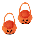 Pikkukuva 1 / 5: 2 kpl Halloween-kurpitsakarkkipusseja lahjakassi
