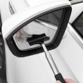 Miniatyrbillede 3 af 5: Teleskopisk bakspejl squeegee indtrækkelig dobbeltsidet stang vinduesrenser squeegee visker børste glas rengøringsværktøj sort