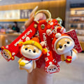Miniatyrbillede 3 af 5: Charms nøglering, sød heldig Shiba Inu nøglering dekoration, delikat håndtaske