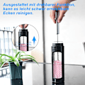 Miniatyrbilde 4 av 5: x Rosa Flaskekost - Silikon - Lang Håndtak - Lengde: 37 cm - Roterende Funksjon for Dyp Rengjøring - Vannflaske, Glass og Melkeflaske