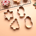 Miniatyrbilde 1 av 4: Julekakeskjærere - 4 stykker - Snøfnugg, Juletre, Snømann, Julenissens ansikt