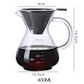 Miniatyrbillede 2 af 5: Håndbrygget Kaffemager, Manuel Kaffefilter, Håndbrygget Kaffemager Kop 400ml, Håndbrygget Kaffemager, Borosilikatglaskande, Manuel Håndbrygget Kaffe