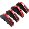 Miniatyrbillede 2 af 5: 4 stk. bilens bagkofanger spoiler diffuser, hajfin diffuser universel bagkofanger spoiler anti-slid chassis dekoration bil spoiler, rød sort