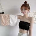 Miniatyrbillede 2 af 4: Kvinde Floral Lace Tube Top Bandeau Stropløs BH Sømløs Strækbar Bryst