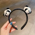 Miniatyrbillede 1 af 3: Panda-øre-pandebånd - Dyre-pandebånd, Tegneserie Panda-pandebånd Plys