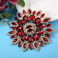 Miniatyrbillede 2 af 5: Krystalglas Rhinestones til DIY Tøj og Dametilbehør Rød Gylden Base 11cm