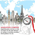 Miniatyrbild 5 av 5: Navigationskompass Orienteringskompass Pojkspårare Kompass Vandringskompass