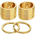 Miniatyrbillede 1 af 5: 50 stk. Flade Nøgleringe Metal Split Ring Til Nøgleorganisation, Smykkefremstilling, 1 tomme