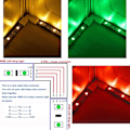 Miniatyrbild 2 av 5: 10 st L-typ 4-stifts LED snabbkoppling, för 10 mm breda SMD 5050 RGB (vit)