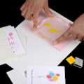 Miniatyrbild 5 av 5: 4 stämpelblock med rutnät och grepp, akryl transparenta stämpelblock set väsentliga stämpelverktyg för scrapbooking hantverk gör 2,5–10 cm