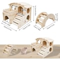 Miniatyrbild 3 av 5: Hamsterhus Gunga Bro Trä Hamsterhus DIY Hamster Trä Hus Wo