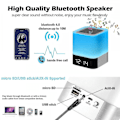 Miniatyrbilde 2 av 5: Sengebordlampe med vekkerklokke Bluetooth-høyttaler nattlys dimmbar RGB-fargeendrende LED trådløs høyttaler stemningslys