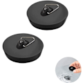 Miniatyrbilde 1 av 4: Pieces Avløpshette, Vaskpropp for Avløp Ø 44 til 42 mm, Gummi Vaskpropp med Hengeøye, Universelle Propper, for Badekar,