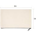 Miniatyrbilde 2 av 5: 10-pakning tomme DIY-håndverksposer i lerret, tomme sminkepunger - beige lerretspennposer