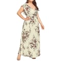 Miniatyrbillede 1 af 3: Plus Size Rund Kvinders Kjole A-linje Flare Kjole Til Forår Sommer,XXL