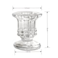 Miniatyrbild 5 av 5: Ljusstake i transparent glas - Set med 2 små ljusstakar för bröllop, jul, heminredning, stöd för koniska ljus, vardagsrum
