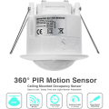 Miniatyrbild 2 av 4: 1x Infraröd rörelsesensor infälld inomhus takmontering ljuskontroll 360°
