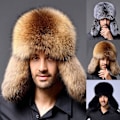 Miniatyrbillede 2 af 5: Man Hat Glat Touch Ikke-allergifremkaldende Øre Klap Vinter Bomber Hat