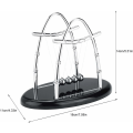 Miniatyrbilde 5 av 5: Arc Newtons Vugge Balanse Stålkuler for Fysikk Vitenskap Puslespill Pendel