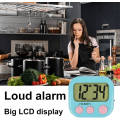 Miniatyrbillede 5 af 5: 6 stk. digitalt ur til lærere, små timere til børn, magnetisk bagside, stort LCD-display, høj alarm, minut, sekund, optælling, nedtælling med tænd/sluk, til klasseværelse, lektier, træning