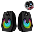 Miniatyrbillede 2 af 5: Computerhøjttalere, Stereo 2.0 Usb Multimediehøjttaler Med Led/volumenkontrol