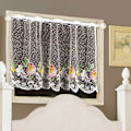 Miniatyrbild 1 av 5: Broderade cafégardiner för köksgardiner Valance för fönster Tier Cur