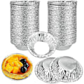 Miniatyrbillede 1 af 5: 250 stk. folieforme muffinforme engangs aluminiumsfolie kopper runde mini æggekageforme form til kage tærter