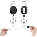 Pikkukuva 2 / 5: Retractable Keychain [3 kappaletta], 68cm Retractable Badge Holder vahvistetulla jousella ja kestävällä narulla matkakortille, luottokorteille, housuille ja vyölle