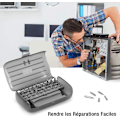Miniatyrbillede 6 af 7: 32 i 1 Præcisionsskruetrækker Sæt - Mini Magnetisk Skruetrækker Sæt DIY Elektronik Reparationskit, Computer Værktøj til PC, MacBook, iPhone, Briller, Ur,