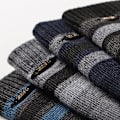Miniatyrbillede 3 af 5: Herre Vinter Beanie Hat Varm Strikkede Manchet Almindelig Toboggan Ski Hætte