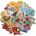Miniatyrbillede 1 af 5: 60 stk. tilfældige assorterede styles broderede patches, sy på / stryg på patches