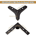 Miniatyrbild 2 av 5: Set med 4 metalliska soffben 10 cm, metalliska soffbordsben Last upp till 600 kg B
