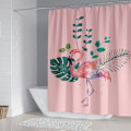 Miniatyrbillede 2 af 5: Bruseforhæng, flamingo, vandtæt, 180*200cm