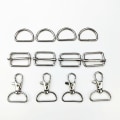 Miniatyrbilde 1 av 5: 60 stk. metallnøkkelring i bulk - Swivel Snap Hooks, D-ring og Slide Buckle Bac