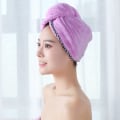 Miniatyrbillede 5 af 5: Mikrofiber Håndklæde Wrap - Ultra Absorberende, Hurtigtørrende Hår Turban Blød,