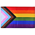 Pikkukuva 1 / 5: 3x5ft Progress Pride -sateenkaarilippu - LGBT-yhteisön ylpeys Naispuolinen Transsukupuolinen