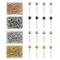 Pikkukuva 1 / 5: 800 kpl Pääkartta Push Pins Kartta Thumbtack Pää Pin Tacks Push Pins Korkkilevyyn, Kankaan Merkinnän, Metalli Pyöreä Pää