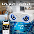 Miniatyrbild 3 av 5: 2000mah trådlös Bluetooth 5.0-högtalare med led-ljus för djup bas, aux Tf Sub