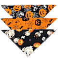 Pikkukuva 1 / 5: Halloween-koirabandanat, 3 pakkausta kurpitsan kääntyviä koirabandanoita kolmioliivejä