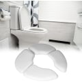 Pikkukuva 5 / 5: Matka-pottaistuimen pehmuste, valkoinen, taitettava wc-istuimen pehmuste, kannettava pehmustettu wc-istuin