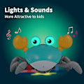 Miniatyrbilde 5 av 5: Sensing Crawling Crab, Tummy Time Baby Toys, Interactive Walking Dancing To
