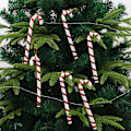 Miniatyrbild 4 av 4: 6 st julgransprydnader i form av pepparkakor med guldsnöre för julparty (17 cm)