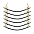 Miniatyrbild 2 av 5: Donner 6 tum gitarr patchkabel gitarr effektpedal kablar guld 6 pack PVC