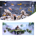 Miniatyrbillede 1 af 5: Akvariebaggrundsplakat, 3D PVC Vandtæt Klæbende Fisketank Sky Castle