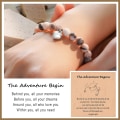 Miniatyrbillede 2 af 5: Dimission Gave, Natursten Kompas/Hjerte Armbånd, til Kvinder Mænd Piger