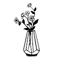 Miniatyrbillede 4 af 5: Metal Vase Vægdekoration,